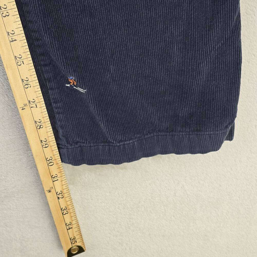 J.CREW Relaxed Corduroy Pants Mens 34x32 (Fits 33x30) Blue Ski Embroidered - Picture 11 of 14